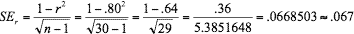 Standard Error(r) Calculation